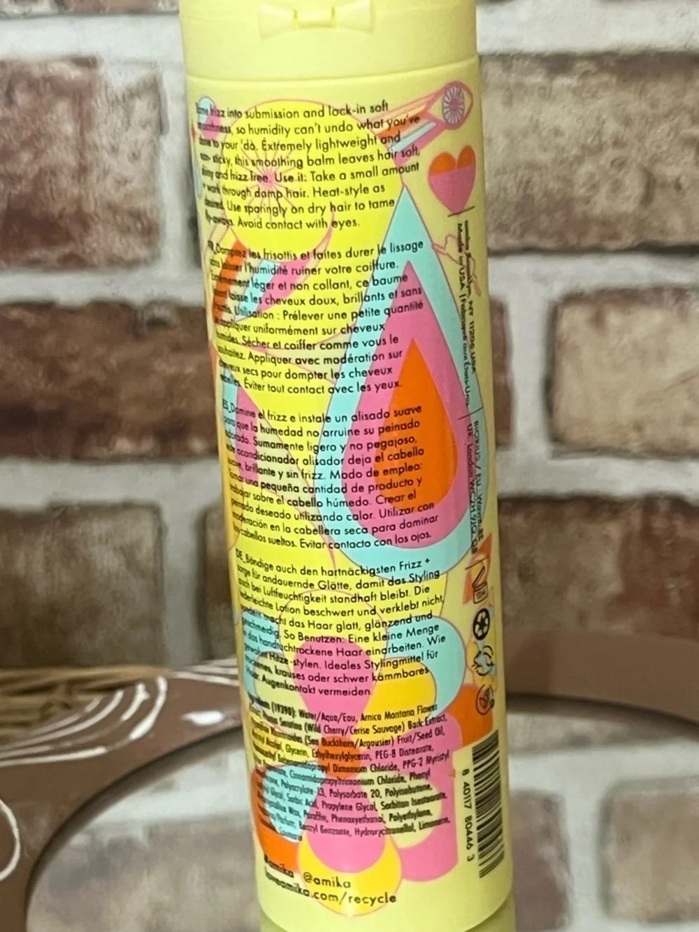 amika Velveteen Dream Smoothing Balm - Yellow Floral Tube